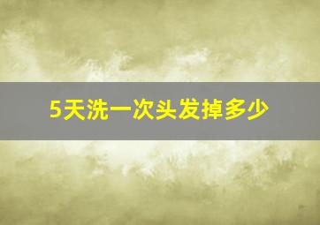 5天洗一次头发掉多少