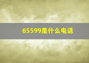 65599是什么电话