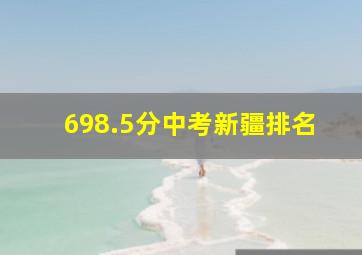 698.5分中考新疆排名