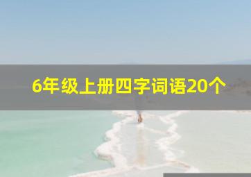 6年级上册四字词语20个