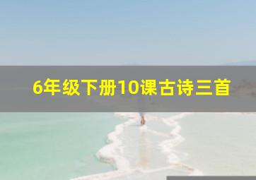 6年级下册10课古诗三首