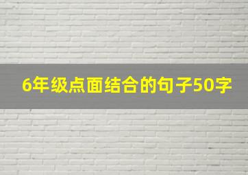 6年级点面结合的句子50字