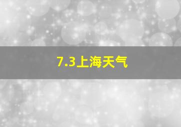 7.3上海天气