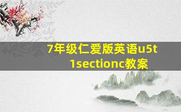 7年级仁爱版英语u5t1sectionc教案