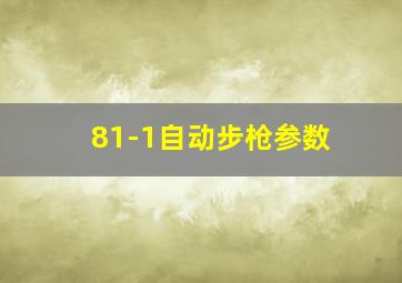 81-1自动步枪参数