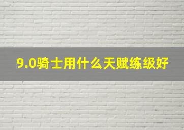 9.0骑士用什么天赋练级好