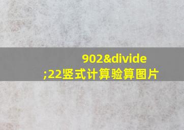 902÷22竖式计算验算图片