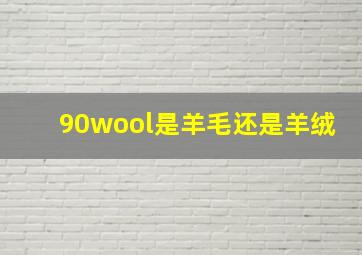 90wool是羊毛还是羊绒