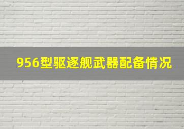 956型驱逐舰武器配备情况