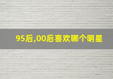 95后,00后喜欢哪个明星