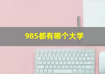 985都有哪个大学