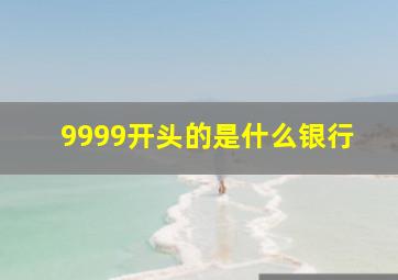 9999开头的是什么银行