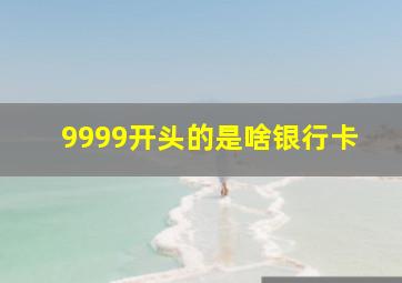 9999开头的是啥银行卡