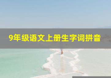 9年级语文上册生字词拼音