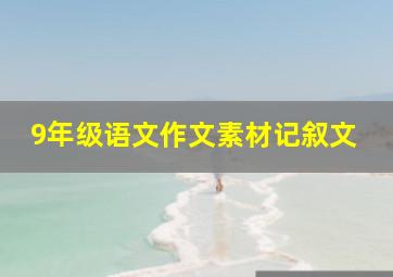 9年级语文作文素材记叙文