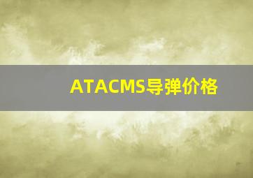 ATACMS导弹价格