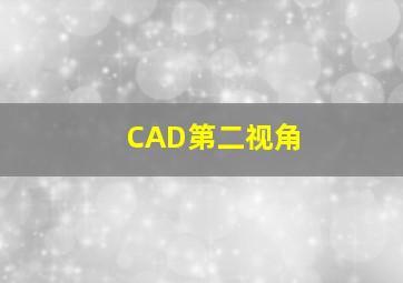 CAD第二视角