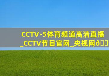 CCTV-5体育频道高清直播_CCTV节目官网_央视网😮