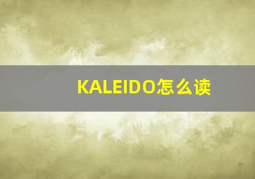 KALEIDO怎么读