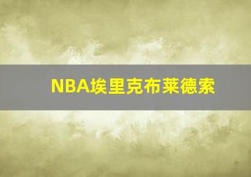 NBA埃里克布莱德索