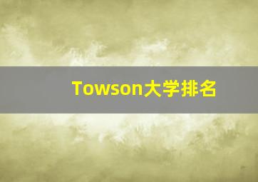 Towson大学排名