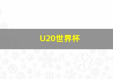 U20世界杯