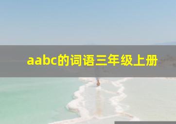 aabc的词语三年级上册