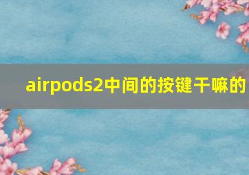 airpods2中间的按键干嘛的