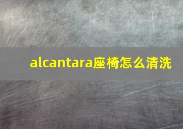 alcantara座椅怎么清洗