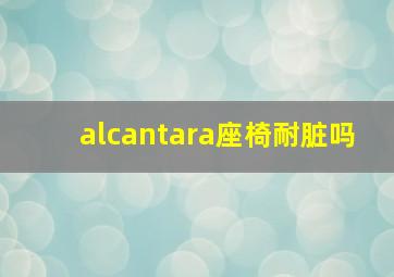 alcantara座椅耐脏吗