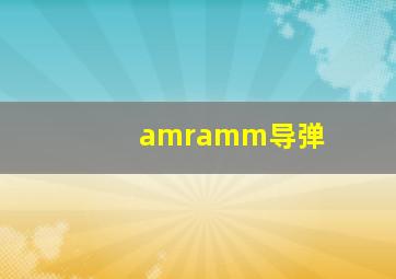 amramm导弹