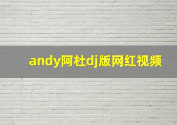 andy阿杜dj版网红视频