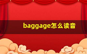 baggage怎么读音