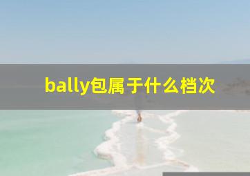 bally包属于什么档次