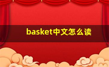 basket中文怎么读