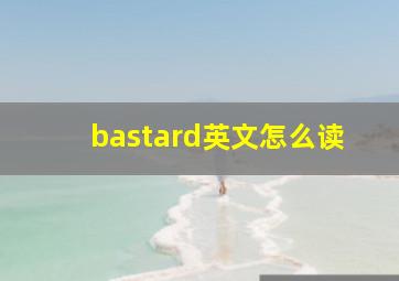 bastard英文怎么读