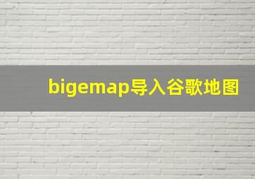 bigemap导入谷歌地图