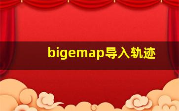 bigemap导入轨迹