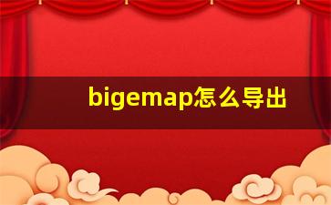 bigemap怎么导出