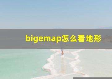 bigemap怎么看地形