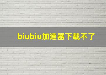 biubiu加速器下载不了