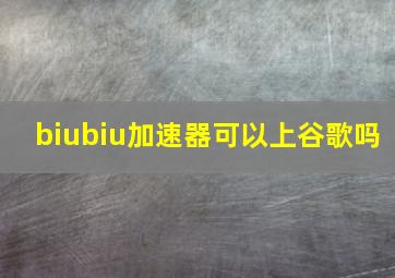 biubiu加速器可以上谷歌吗