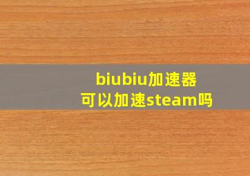 biubiu加速器可以加速steam吗