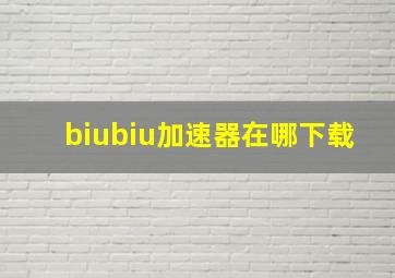 biubiu加速器在哪下载