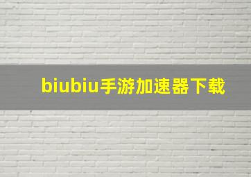 biubiu手游加速器下载