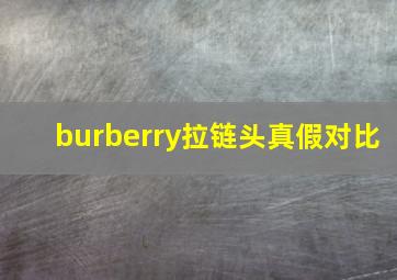 burberry拉链头真假对比