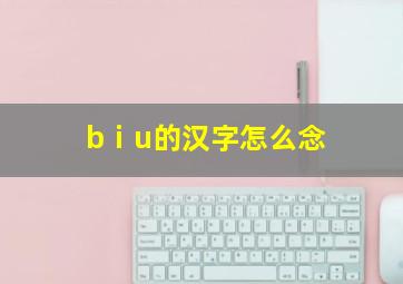 bⅰu的汉字怎么念