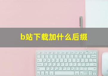 b站下载加什么后缀