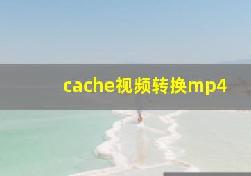 cache视频转换mp4