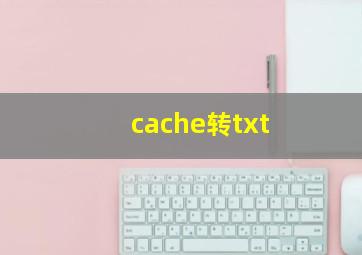 cache转txt